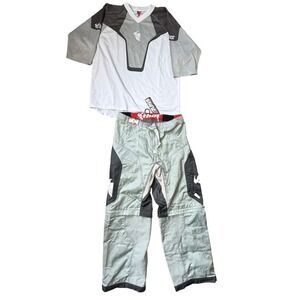 Thor Motocross Static Jersey and Pants Set Mens Large Grey White Black 1260